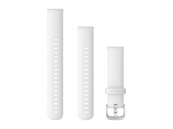 Pasek silikonowy biały ze srebrnym zapięciem do Vivoactive 4s Vivomove 3s Venu 2s 18 mm