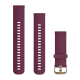Pasek do Forerunner 245/645/Vivoactive/Vivomove (20mm) Bordowo-złoty silikonowy mały/średni