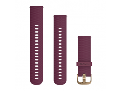 Pasek silikonowy bordowo-złoty 20 mm