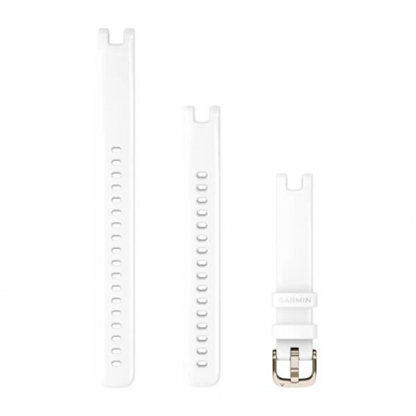 Pasek Lily™ (14 mm) Biały z kremowo-złotym zapięciem
