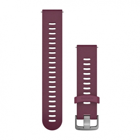 Pasek do Venu Sq/FR 245/645/Vivoactive3/Vivomove (20mm) Jagodowy silikonowy pasek z zapięciem ze stali nierdzewnej