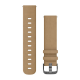 Pasek do Venu Sq/FR 245/645/Vivoactive3/Vivomove (20mm) Brązowy pasek skórzany
