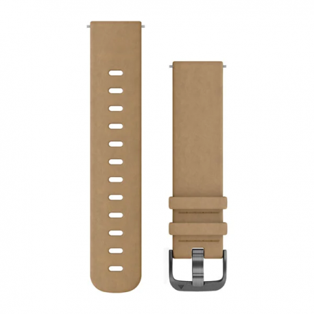 Pasek do Venu Sq/FR 245/645/Vivoactive3/Vivomove (20mm) Brązowy pasek skórzany