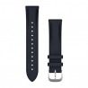 Pasek do Venu Sq/FR 245/645/Vivoactive3/Vivomove (20mm) Granatowy wytłaczany skórzany ze srebrnym zapięciem