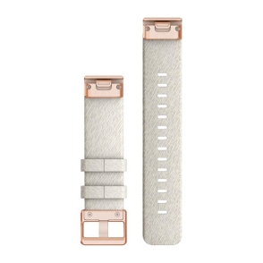Nylonowy pasek QuickFit Fenix 7s Kremowy z różowo-złotym zapięciem 20mm 2