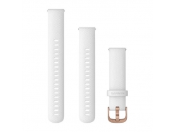 Pasek do Vivoactive 4s Vivomove 3s Venu 2s (18mm) Biały ze złotym zapięciem