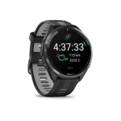 Garmin FR 965 z czarną kopertą i jasnoszarym paskiem