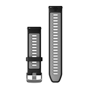 Pasek do Forerunner 265 (22mm) Czarny/jasnoszary z popielatym zapięciem 2