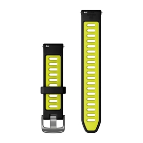 Garmin Pasek do Forerunner 265s (18mm) Czarny/jaskrawożółty z popielatym zapięciem 2