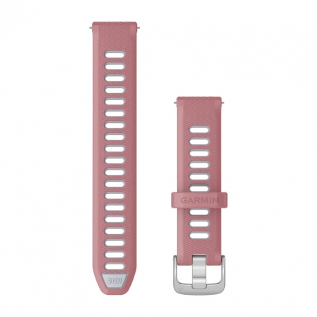 Garmin Pasek do Forerunner 265s (18mm) Różowy/mleczny kwarc ze srebrnym zapięciem
