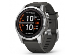 Fenix 7S Pro Solar Silver z grafitowym paskiem z PL TOPO 2025.4