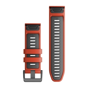 Silikonowy pasek QuickFit Fenix 7X Pro Czerwony / grafitowy 26mm 2