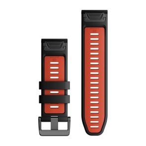Silikonowy pasek QuickFit Fenix 7X Pro Czarny / czerwony 26mm 2