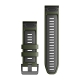 Silikonowy pasek QuickFit Fenix 7X Pro Ciemnozielony / grafitowy 26mm