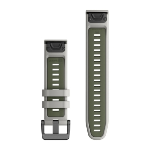 Silikonowy pasek QuickFit Fenix 7 Pro Mglisty szary / ciemnozielony 22mm 2
