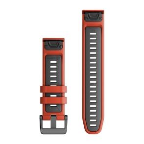 Silikonowy pasek QuickFit Fenix 7 Pro Czerwony / grafitowy 22mm 2