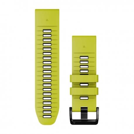 Silikonowy pasek QuickFit Fenix 7X Pro Limonkowy / grafitowy 26mm
