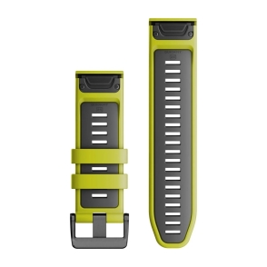 Silikonowy pasek QuickFit Fenix 7X Pro Limonkowy / grafitowy 26mm 2