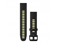 Silikonowy pasek QuickFit Fenix 7s Pro Czarny / limonkowy 20mm