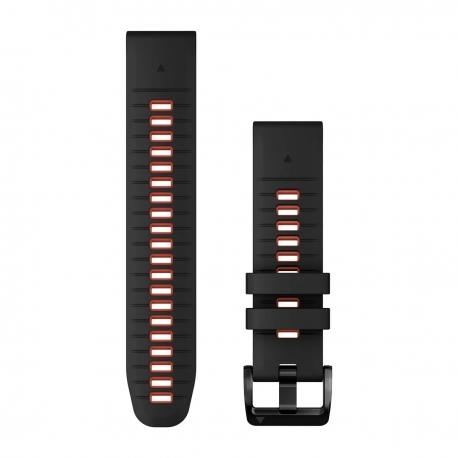 Silikonowy pasek QuickFit Fenix 7 Pro Czarny / czerwony 22mm