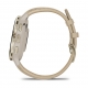 Venu 3S Bezel ze stali nierdzewnej w kolorze soft gold z kopertą w kolorze french gray i skórzanym paskiem
