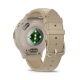Venu 3S Bezel ze stali nierdzewnej w kolorze soft gold z kopertą w kolorze french gray i skórzanym paskiem