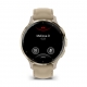 Venu 3S Bezel ze stali nierdzewnej w kolorze soft gold z kopertą w kolorze french gray i skórzanym paskiem