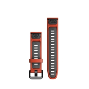 Silikonowy pasek QuickFit Fenix 7s Pro czerwony/grafitowy 20mm 2