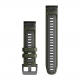 Silikonowy pasek QuickFit Fenix 7 Pro ciemnozielony / grafitowy 22mm