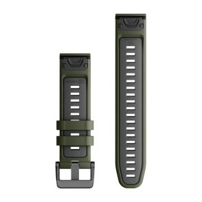Silikonowy pasek QuickFit Fenix 7 Pro ciemnozielony / grafitowy 22mm 2