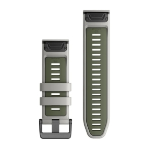 Silikonowy pasek QuickFit Fenix 7X Pro mglisty szary / mchowy 26mm 2