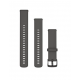 Pasek silikonowy QR 18mm szary żwirowy, zapięcie slate z mechanizmem szybkiego odłączania