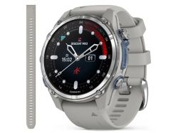 Descent Mk3 43mm - Stal nierdzewna z silikonowym paskiem w kolorze Fog Grey