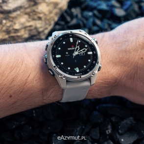 Descent Mk3 43mm - Stal nierdzewna z silikonowym paskiem w kolorze Fog Grey 2