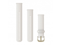 Pasek do Venu Sq/FR 165/245/Vivoactive5/Vivomove (20mm) Ivory z zapięciem cream gold