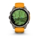 Fenix 8 47 mm AMOLED Sapphire Tytanowy z paskiem silikonowym w kolorze Spark orange / Graphite