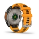 Fenix 8 47 mm AMOLED Sapphire Tytanowy z paskiem silikonowym w kolorze Spark orange / Graphite