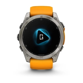Fenix 8 51 mm AMOLED Sapphire Tytanowy z Pomarańczowo-szarym paskiem 2