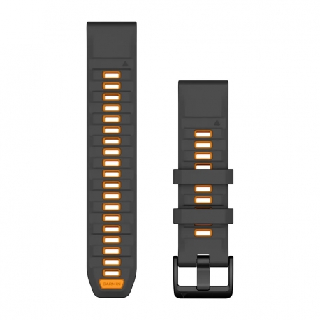 Pasek silikonowy graphite/spark orange QuickFit 22 mm do Fenix 6/Fenix 7/7 PRO/Fenix 8 