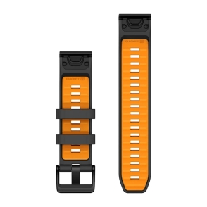 Pasek silikonowy graphite/spark orange QuickFit 22 mm do Fenix 6/Fenix 7/7 PRO/Fenix 8  2