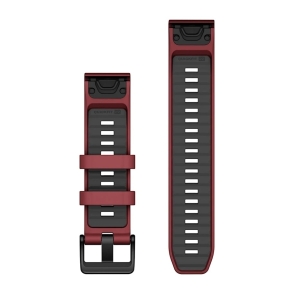 Pasek silikonowy marsala/graphite QuickFit 22 mm do Fenix 6/Fenix 7/7 PRO/Fenix 8 2