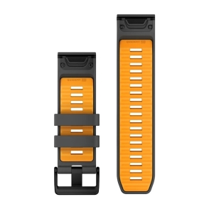 Pasek silikonowy graphite/spark orange QuickFit 26 mm do Fenix 6x/Fenix 7x/7x PRO/Fenix 8 51 mm 2