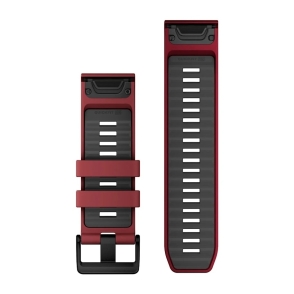 Pasek silikonowy marsala/graphite QuickFit 26 mm do Fenix 6x/Fenix 7x/7x PRO/Fenix 8 51 mm 2