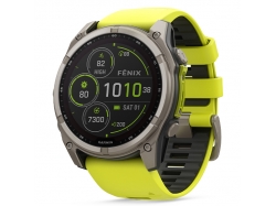 Fenix 8 51 mm Solar Sapphire Titanium z żółto-grafitowym paskiem z PL TOPO 2025.4