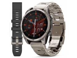 Fenix 8 47 mm AMOLED Sapphire Titanium z tytanową bransoletą z otworami