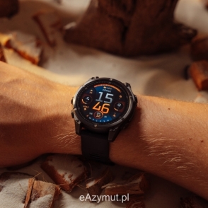 Fenix 8 47 mm AMOLED Sapphire Carbon Grey DLC Titanium z paskiem silikonowym w kolorze czarnym / Pebble grey 2