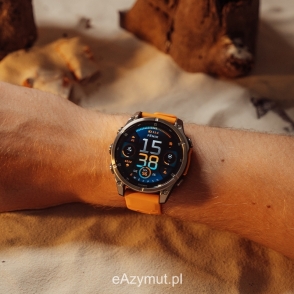 Fenix 8 47 mm AMOLED Sapphire Tytanowy z paskiem silikonowym w kolorze Spark orange / Graphite 2