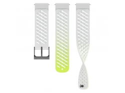 Pasek silikonowy Biały Athletic 5 do zegarka Suunto S+M 22 mm