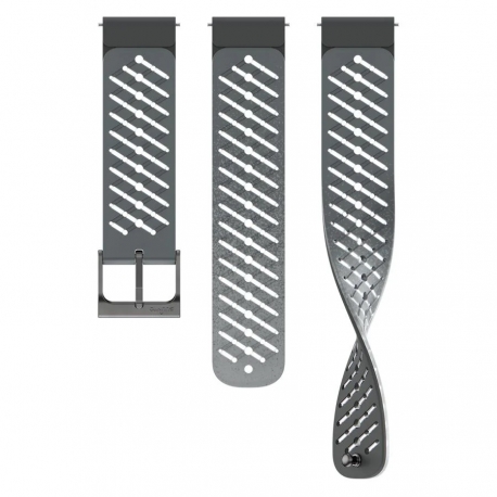 Pasek silikonowy grafitowy athletic 5 do zegarka Suunto S+M 22 mm