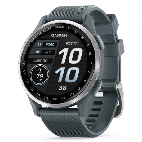 Approach S44 srebrny z szarym silikonowym paskiem